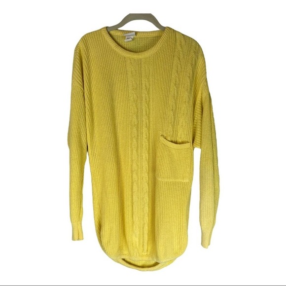 Vintage yellow lightweight tunic length sweater - Picture 1 of 6